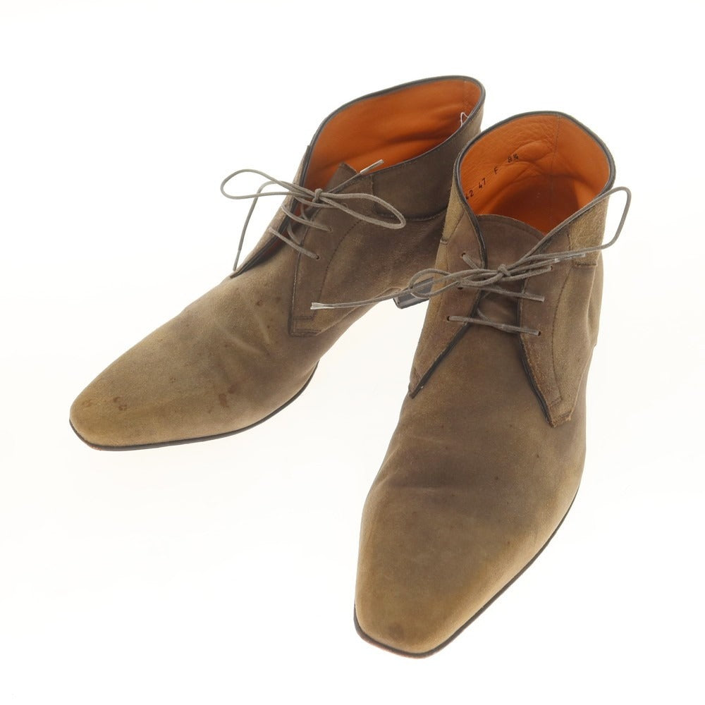 【中古】サントーニ Santoni スエード チャッカブーツ ブラウン【 8 1/2 F 】【 状態ランクD 】【 メンズ 】