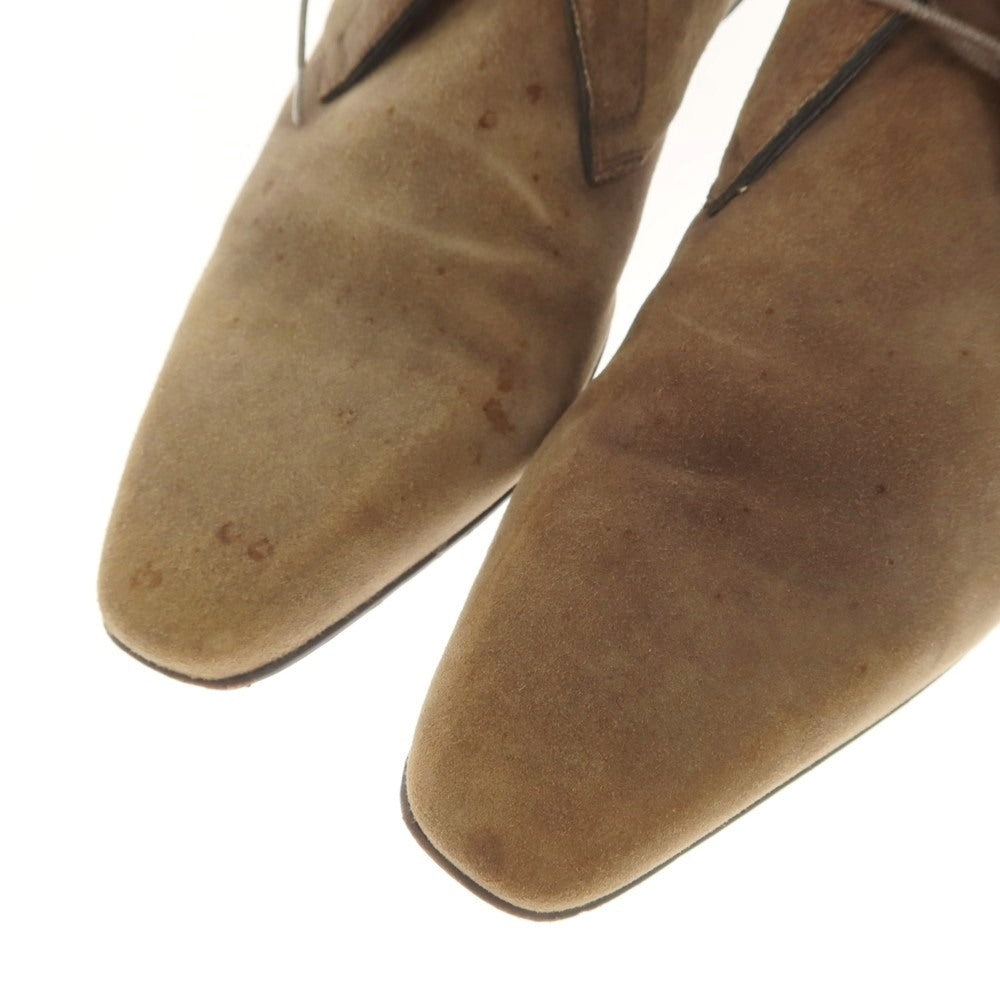 【中古】サントーニ Santoni スエード チャッカブーツ ブラウン【 8 1/2 F 】【 状態ランクD 】【 メンズ 】