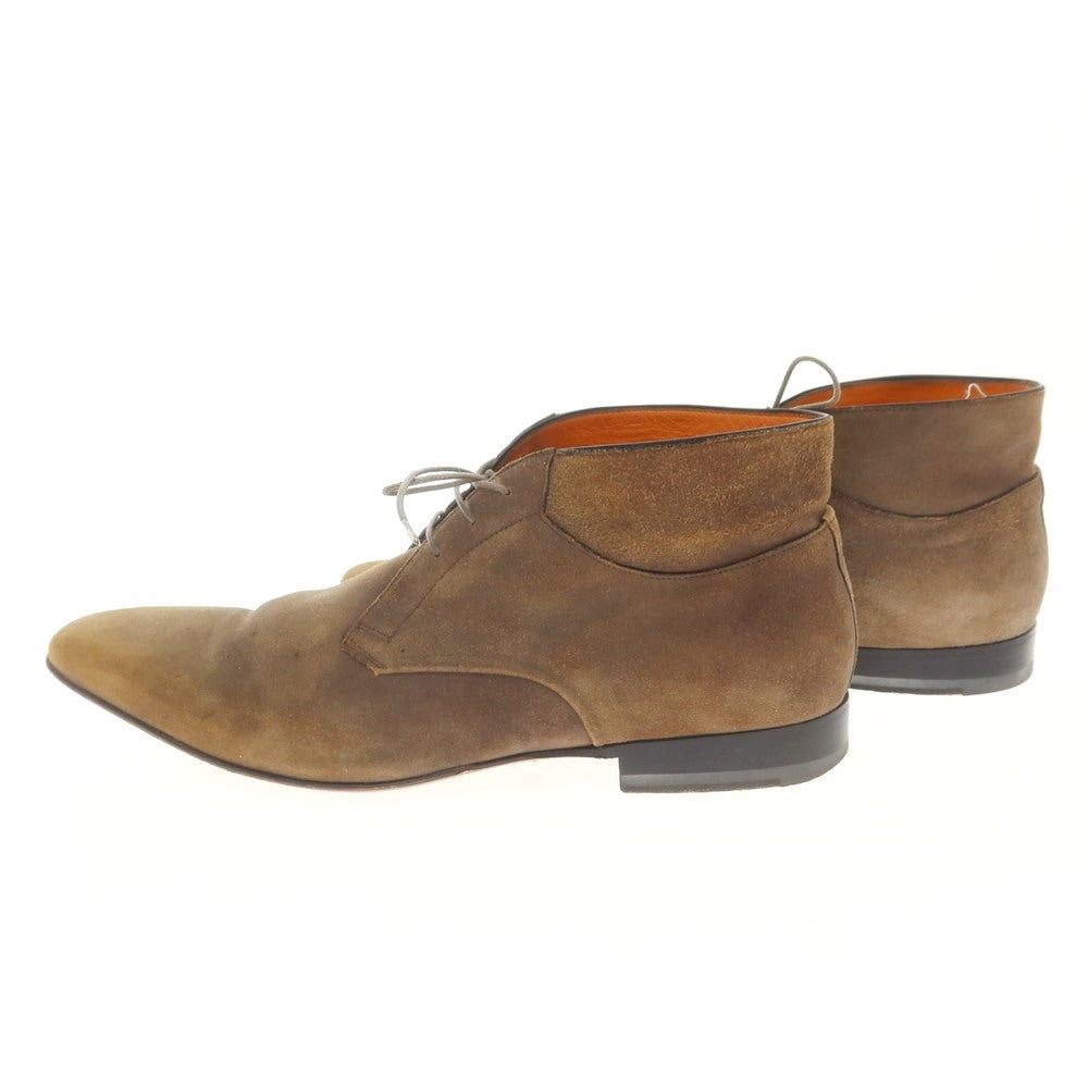 【中古】サントーニ Santoni スエード チャッカブーツ ブラウン【 8 1/2 F 】【 状態ランクD 】【 メンズ 】
