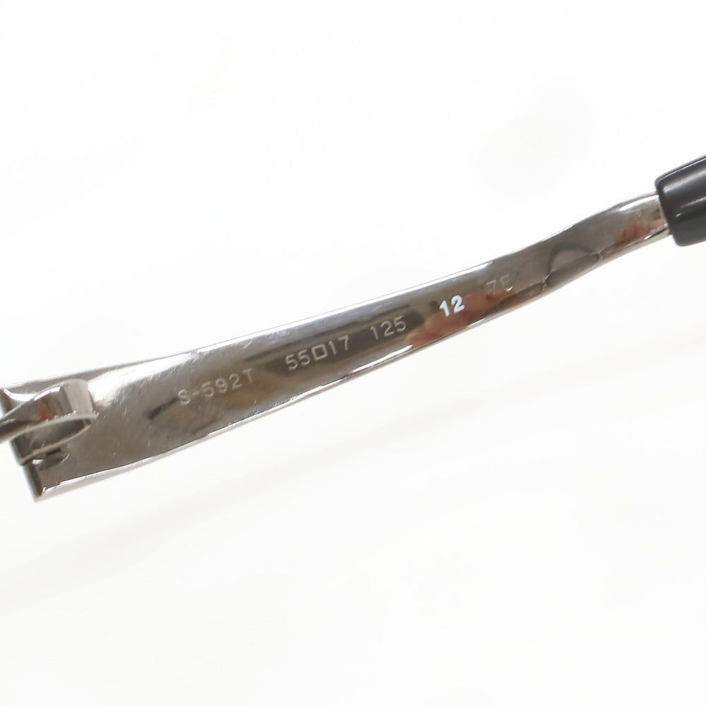 【中古】フォーナインズ 999.9 S-592T スクエア サングラス ブラックシルバー【 55□17 125 】【 状態ランクC 】【 メンズ 】