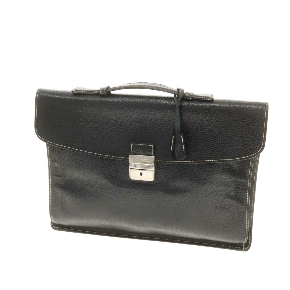 【中古】マリネッラ E.MARINELLA ソットブラッチョ クラッチバッグ ブリーフケース ブラック【 状態ランクC 】【 メンズ 】