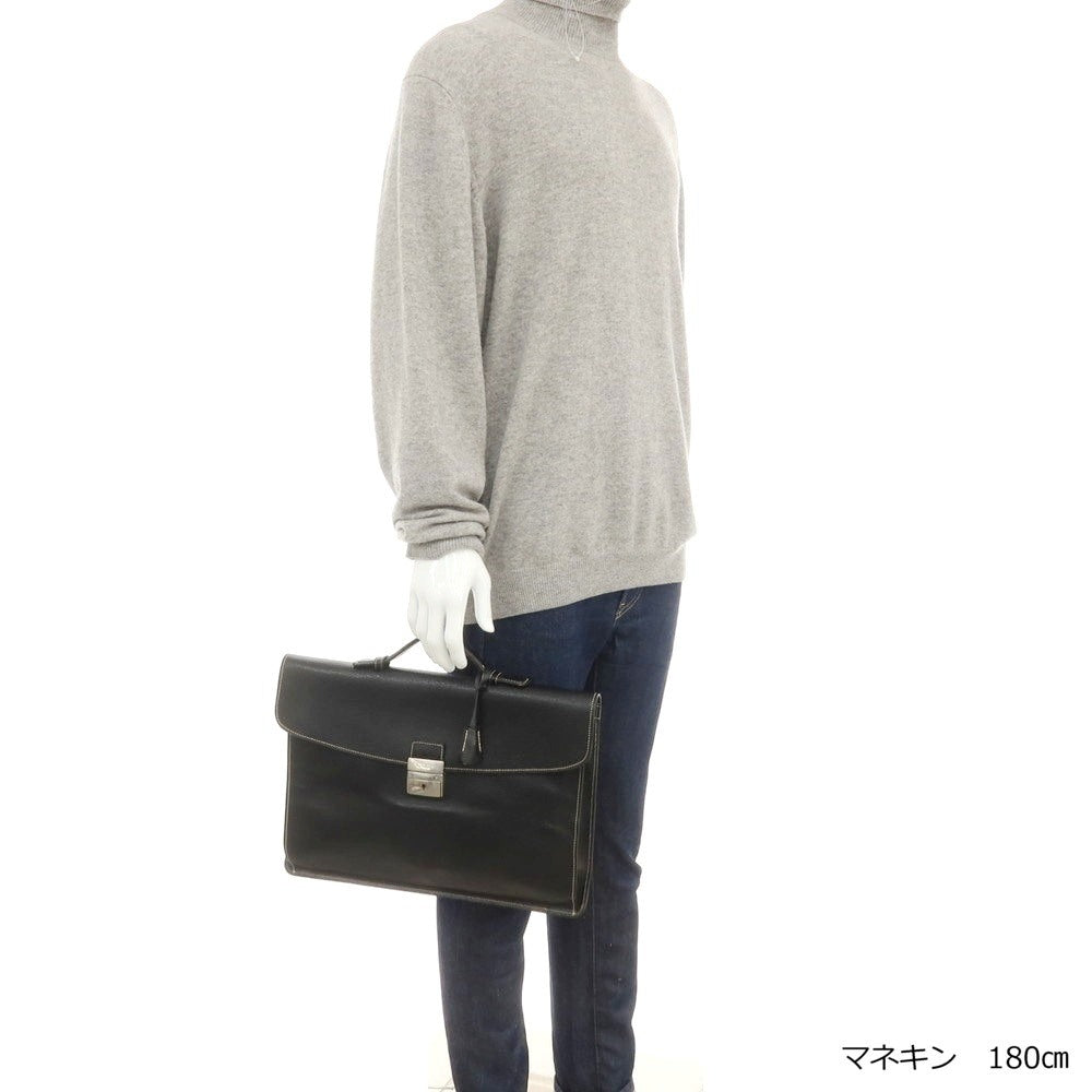 【中古】マリネッラ E.MARINELLA ソットブラッチョ クラッチバッグ ブリーフケース ブラック【 状態ランクC 】【 メンズ 】