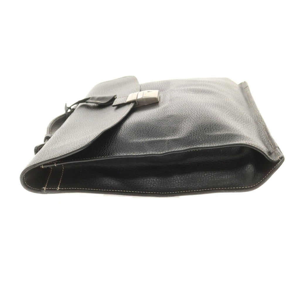 【中古】マリネッラ E.MARINELLA ソットブラッチョ クラッチバッグ ブリーフケース ブラック【 状態ランクC 】【 メンズ 】
