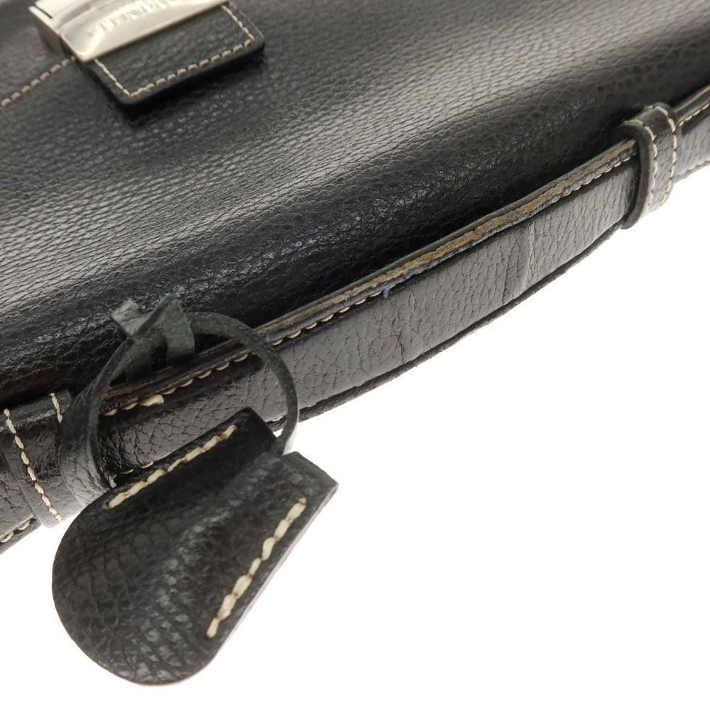 【中古】マリネッラ E.MARINELLA ソットブラッチョ クラッチバッグ ブリーフケース ブラック【 状態ランクC 】【 メンズ 】