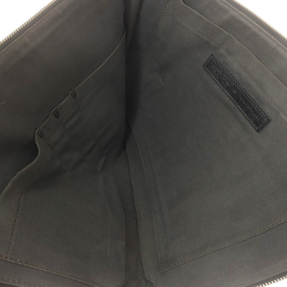 【中古】ダニエルアンドボブ Daniel & Bob クロコダイル型押しレザー クラッチバッグ ブラック【 状態ランクC 】【 メンズ 】