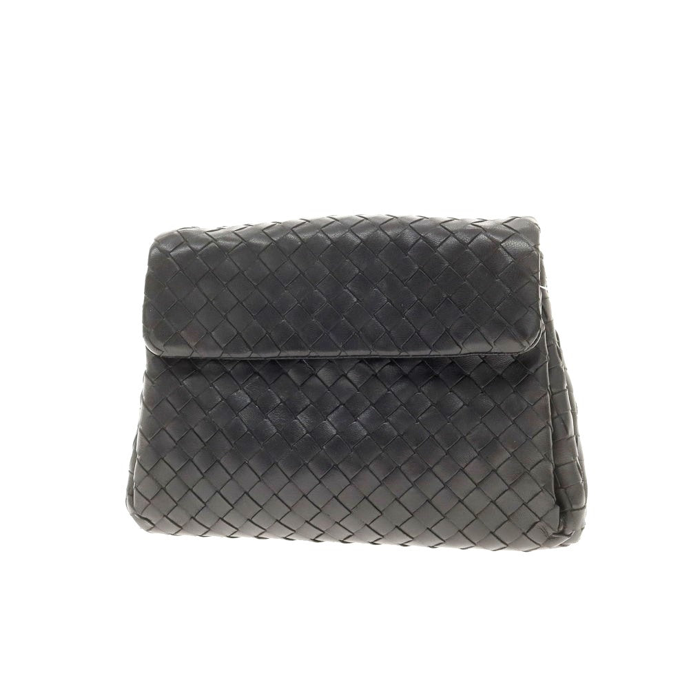 【中古】ボッテガヴェネタ BOTTEGAVENETA イントレチャートレザー クラッチバッグ ブラック【 状態ランクB 】【 メンズ 】