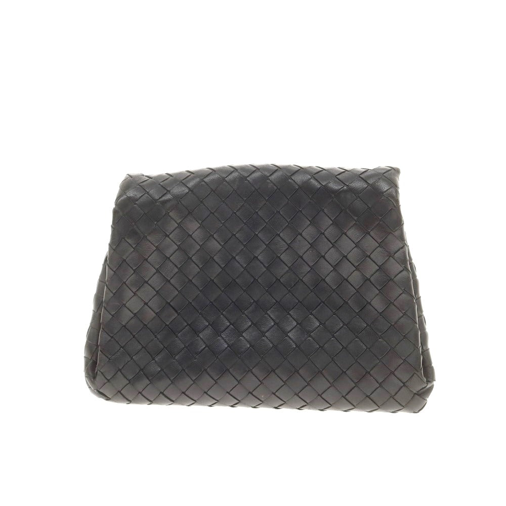 【中古】ボッテガヴェネタ BOTTEGAVENETA イントレチャートレザー クラッチバッグ ブラック【 状態ランクB 】【 メンズ 】
