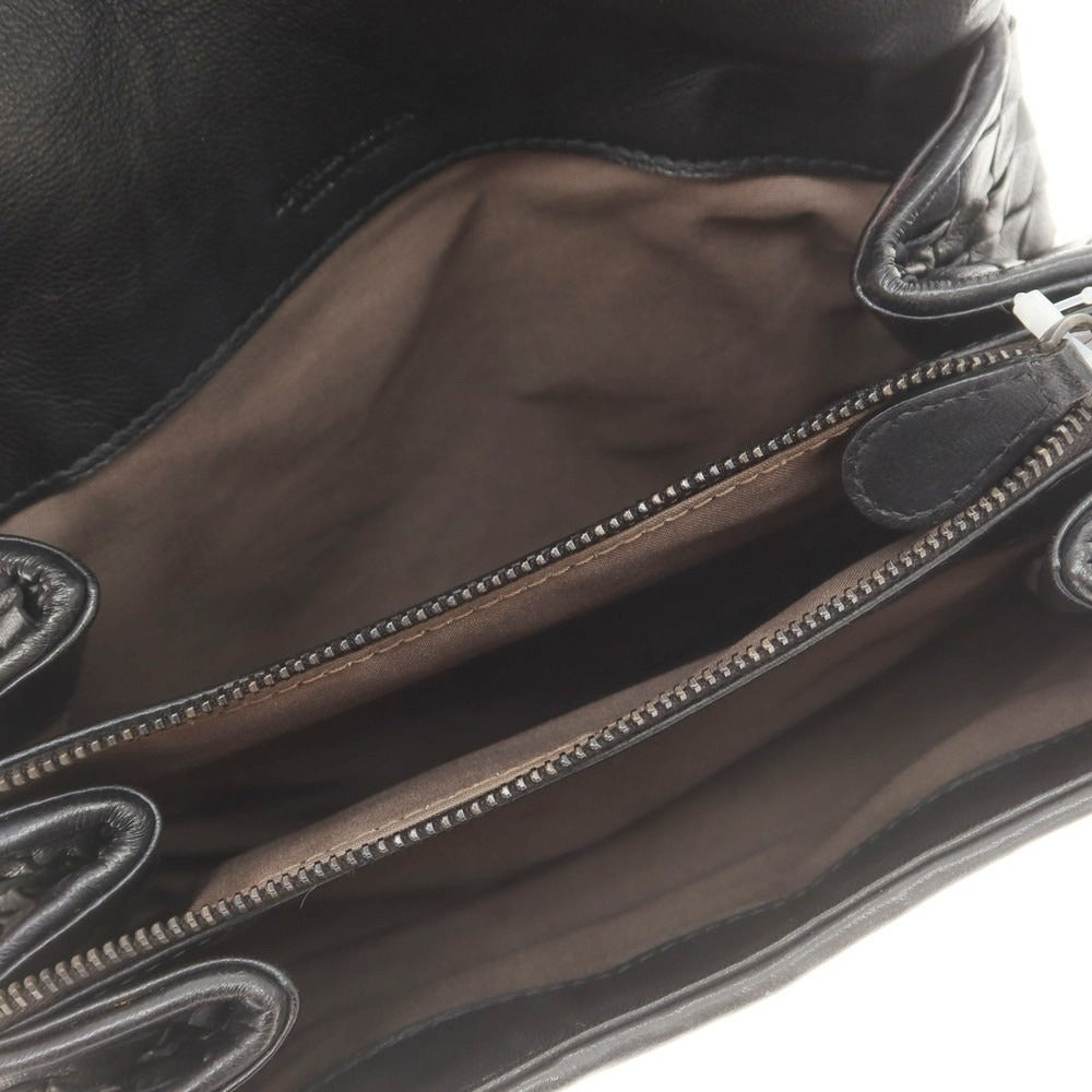 【中古】ボッテガヴェネタ BOTTEGAVENETA イントレチャートレザー クラッチバッグ ブラック【 状態ランクB 】【 メンズ 】