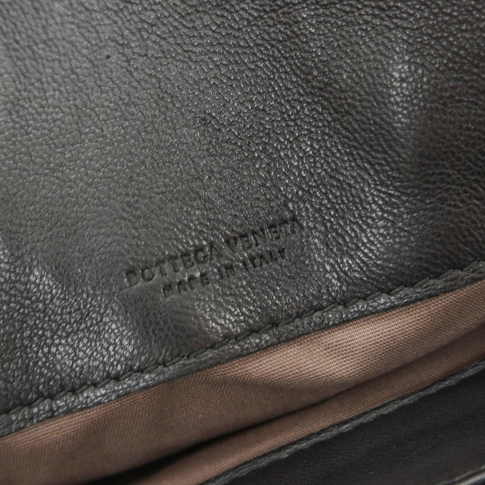 【中古】ボッテガヴェネタ BOTTEGAVENETA イントレチャートレザー クラッチバッグ ブラック【 状態ランクB 】【 メンズ 】