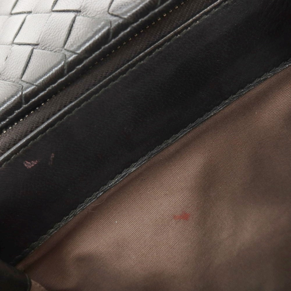 【中古】ボッテガヴェネタ BOTTEGAVENETA イントレチャートレザー クラッチバッグ ブラック【 状態ランクB 】【 メンズ 】