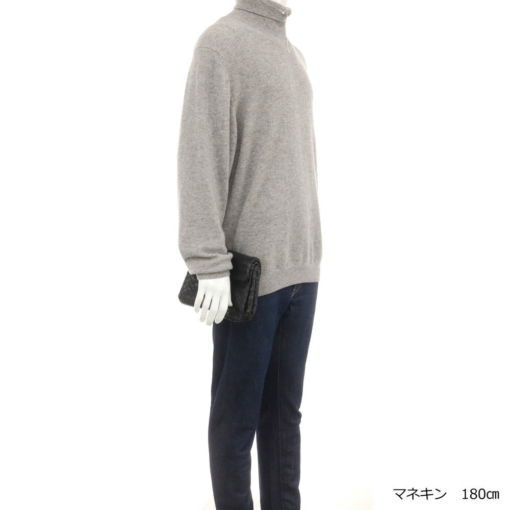 【中古】ボッテガヴェネタ BOTTEGAVENETA イントレチャートレザー クラッチバッグ ブラック【 状態ランクB 】【 メンズ 】