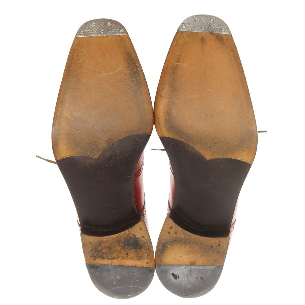【中古】ステファノベーメル Stefano Bemer 502 ウイングチップ ドレスシューズ レッド【 40 1/2 】【 状態ランクB 】【 メンズ 】