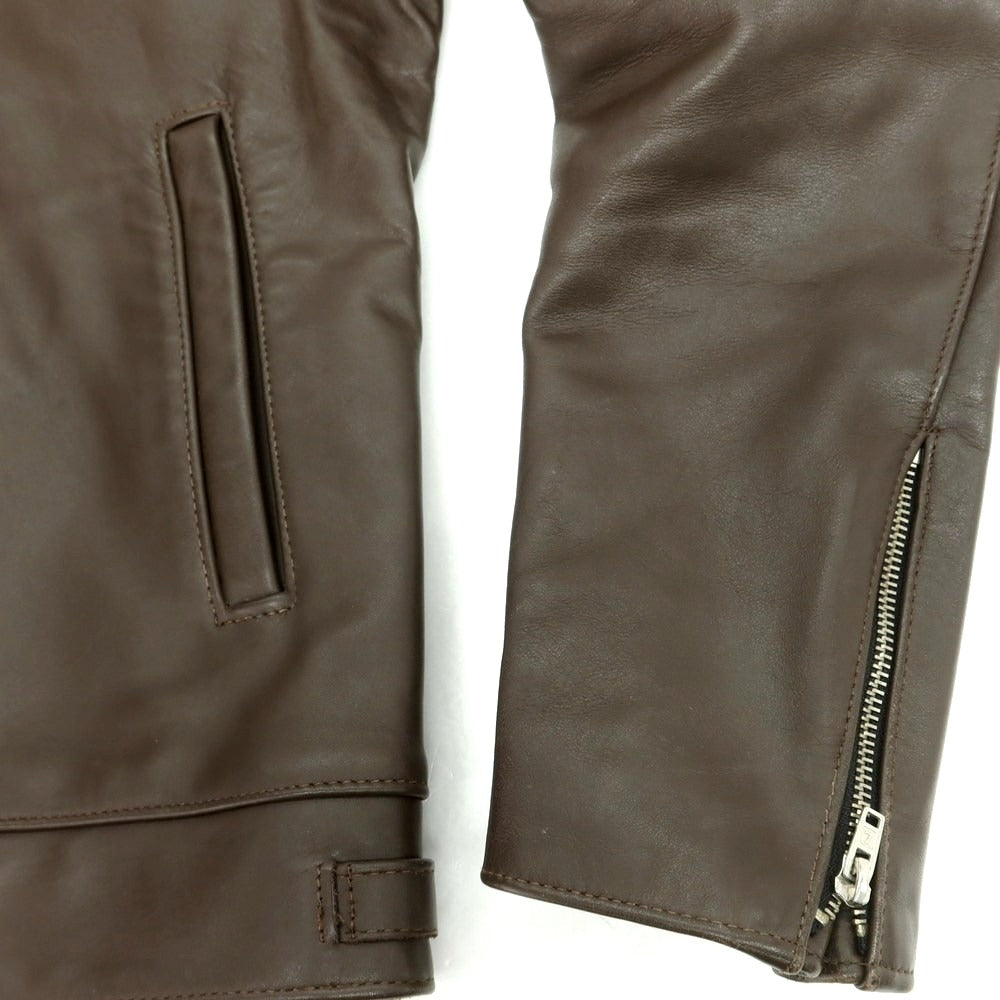 【中古】ヒステリックグラマー HYSTERIC GLAMOUR ×Lewis Leathers レザー ライダースジャケット ブラウン【 M 】【 状態ランクC 】【 メンズ 】