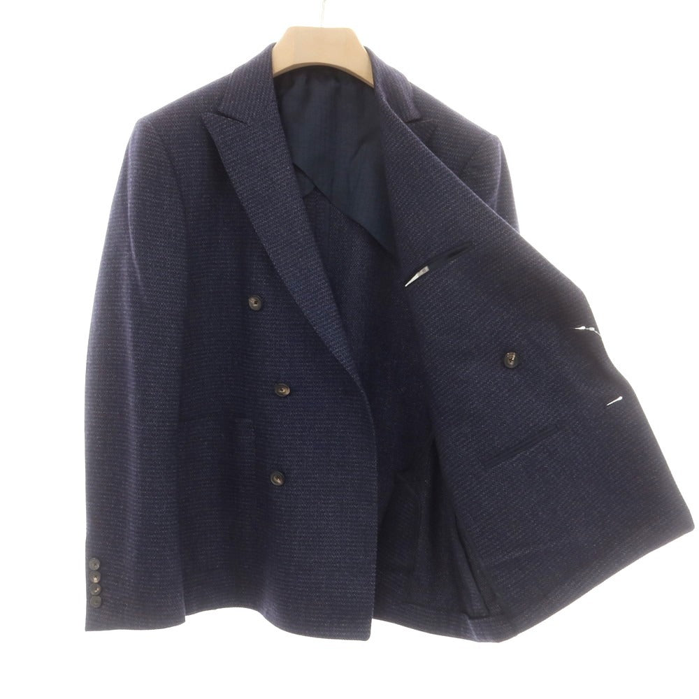 【中古】ハーディエイミス Hardy Amies ウール ダブル テーラードジャケット ネイビー【 40 】【 状態ランクB 】【 メンズ 】