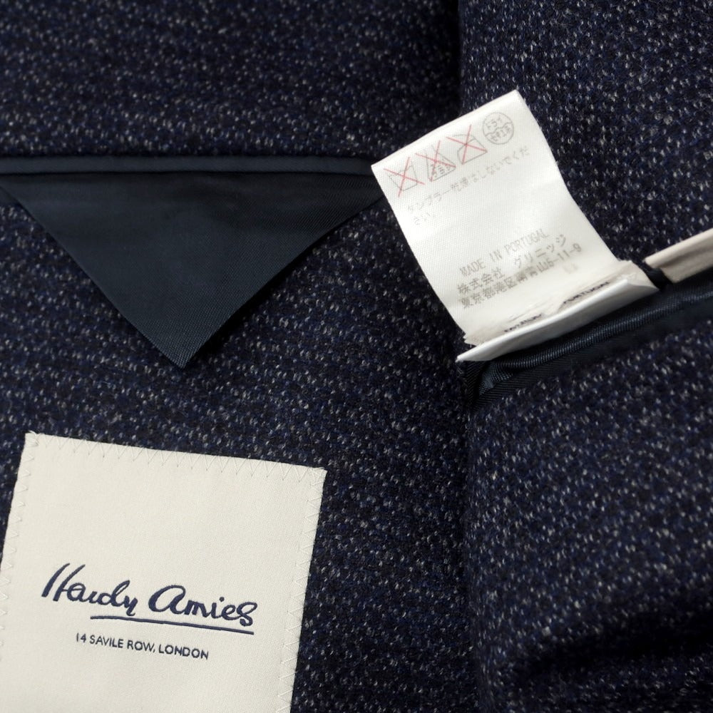 【中古】ハーディエイミス Hardy Amies ウール ダブル テーラードジャケット ネイビー【 40 】【 状態ランクB 】【 メンズ 】