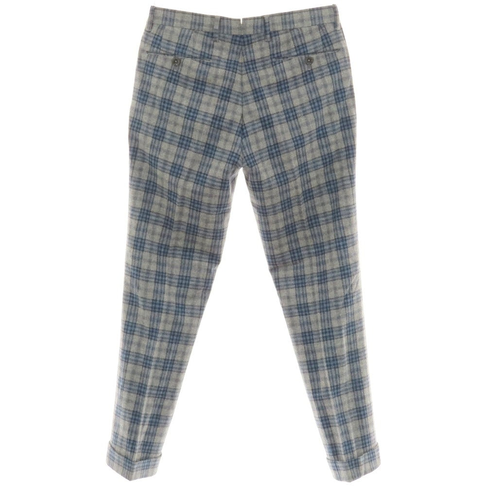 【中古】ジーティーアー G.T.A BEAMS F別注 ウール チェック ドレススラックスパンツ グレー【 46 】【 状態ランクB 】【 メンズ 】