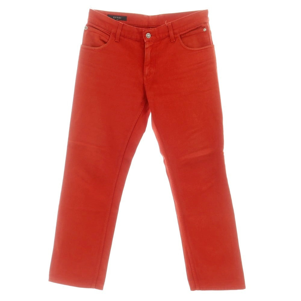 【中古】グッチ GUCCI コットン デニムパンツ レッド【 50 】【 状態ランクC 】【 メンズ 】