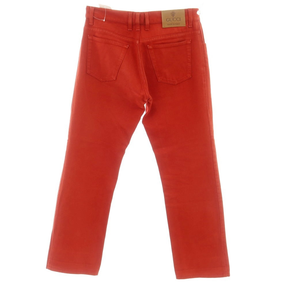 【中古】グッチ GUCCI コットン デニムパンツ レッド【 50 】【 状態ランクC 】【 メンズ 】