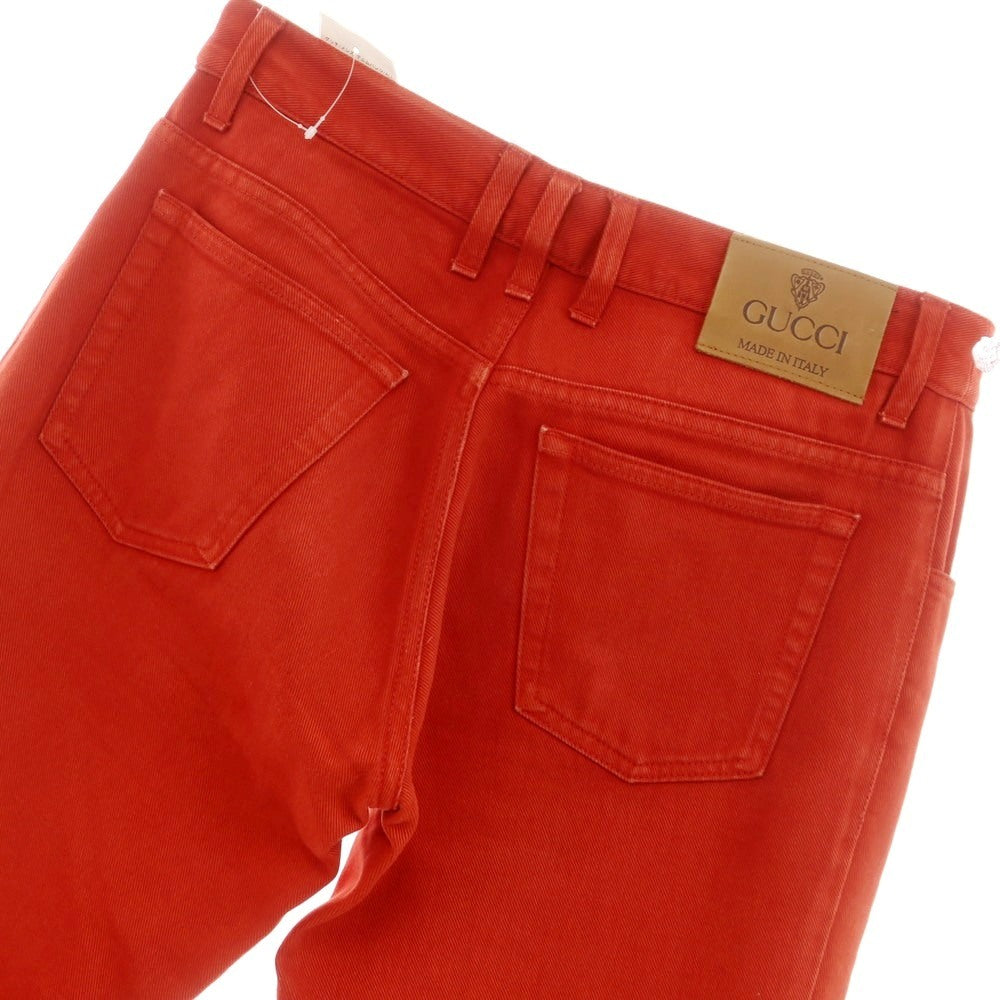 【中古】グッチ GUCCI コットン デニムパンツ レッド【 50 】【 状態ランクC 】【 メンズ 】