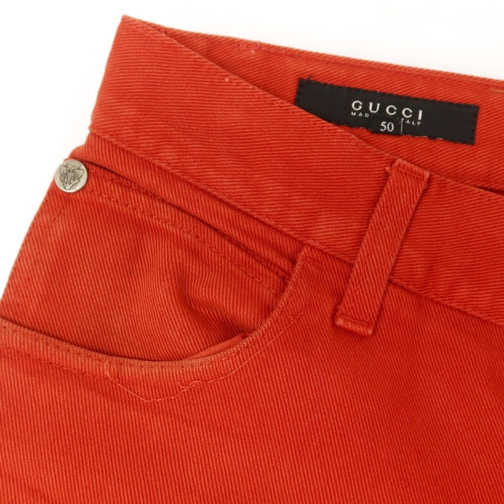 【中古】グッチ GUCCI コットン デニムパンツ レッド【 50 】【 状態ランクC 】【 メンズ 】