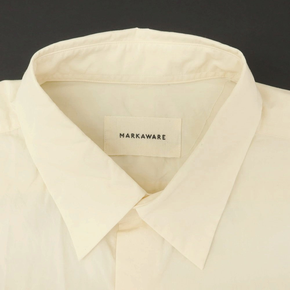 【中古】マーカウェア markaware コットン レギュラーカラー カジュアルシャツ ペールイエロー【 3 】【 状態ランクB 】【 メンズ 】