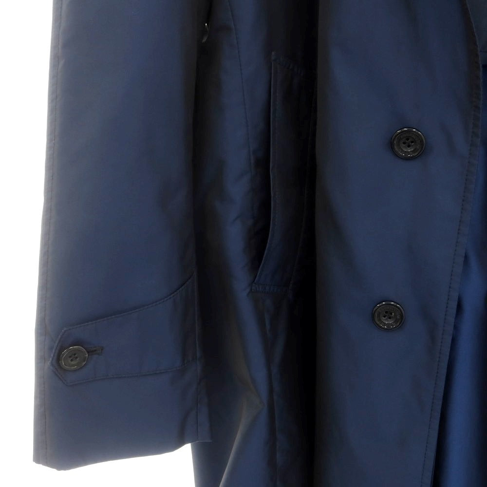 【中古】アクアスキュータム Aquascutum ナイロン ステンカラーコート ネイビー【 38 】【 状態ランクC 】【 メンズ 】