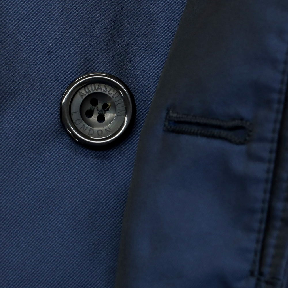 【中古】アクアスキュータム Aquascutum ナイロン ステンカラーコート ネイビー【 38 】【 状態ランクC 】【 メンズ 】