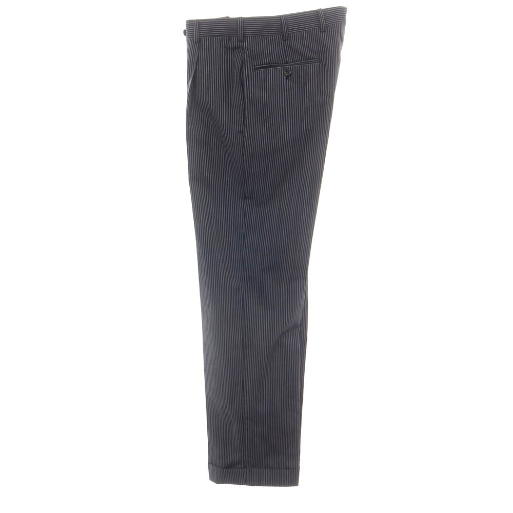 【中古】ベルベスト Belvest ウールモヘヤ ストライプ 3つボタンスーツ ダークネイビーxホワイト【 44 】【 状態ランクC 】【 メンズ 】