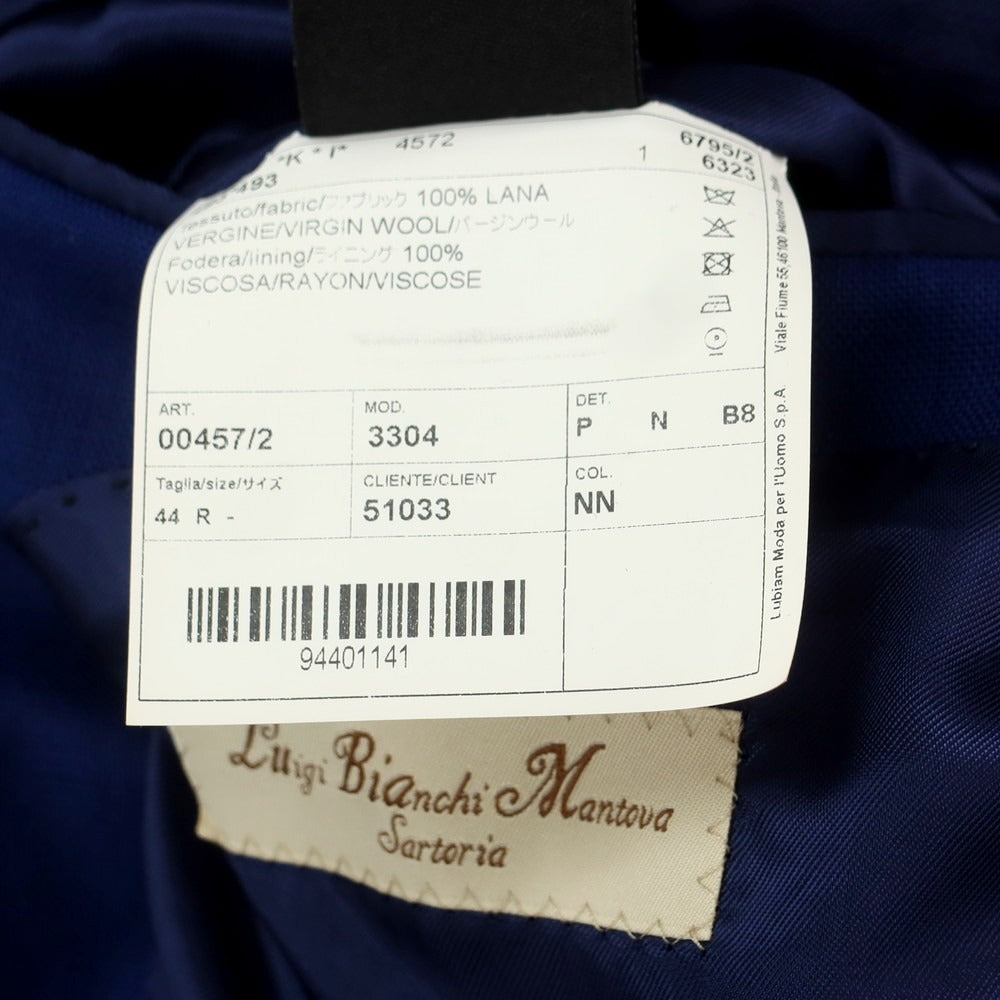 【中古】ルイジ ビアンキ マントヴァ Luigi Bianchi Mantova ウール 2つボタンスーツ ダークブルー【 44 】【 状態ランクB 】【 メンズ 】