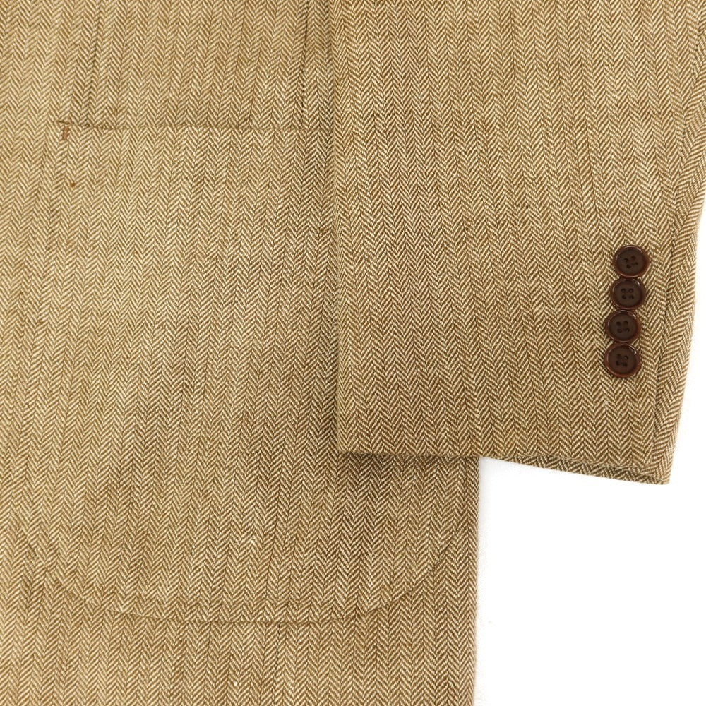 【中古】ポールスチュアート PAUL STUART シルクリネンウール テーラードジャケット ブラウンxオフホワイト【 46 】【 状態ランクB 】【 メンズ 】