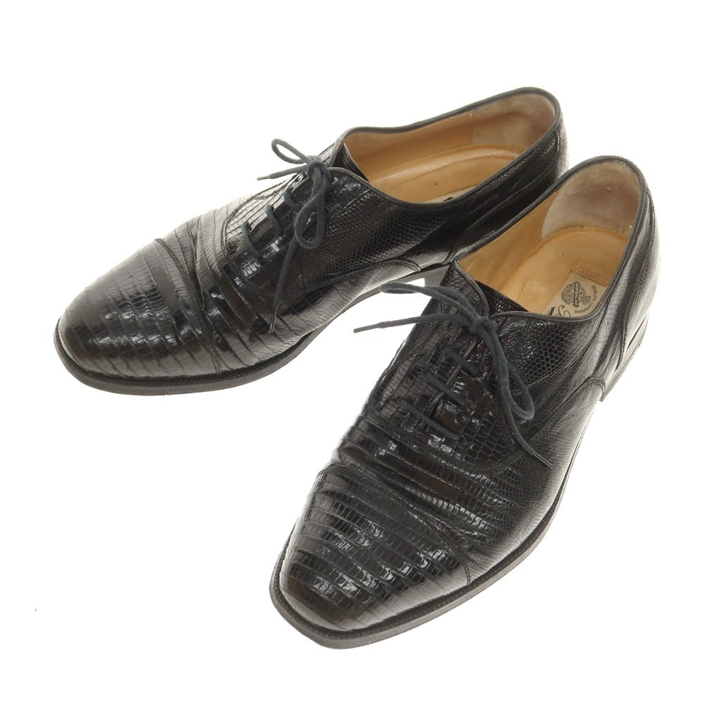 【中古】ボルサリーノ Borsalino 型押しレザー ドレスシューズ ブラック【 25 1/2EE 】【 状態ランクC 】【 メンズ 】