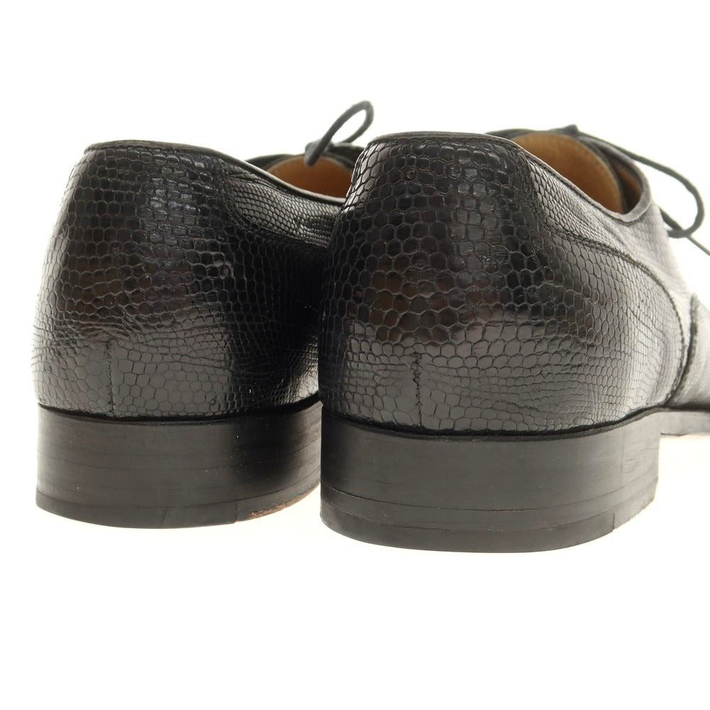 【中古】ボルサリーノ Borsalino 型押しレザー ドレスシューズ ブラック【 25 1/2EE 】【 状態ランクC 】【 メンズ 】