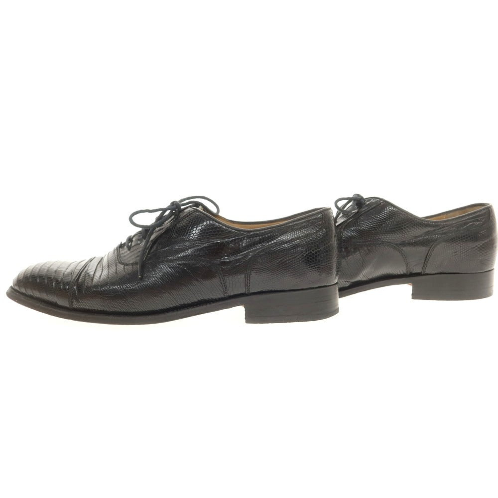 【中古】ボルサリーノ Borsalino 型押しレザー ドレスシューズ ブラック【 25 1/2EE 】【 状態ランクC 】【 メンズ 】