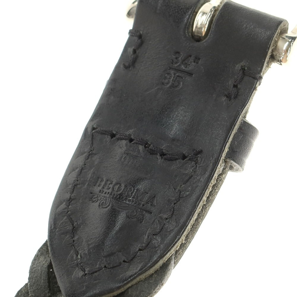 【中古】ベオーマ BEORMA レザー メッシュベルト ブラック【 34/85 】【 状態ランクB 】【 メンズ 】