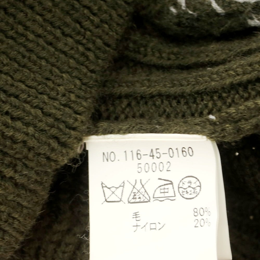 【中古】シップス SHIPS ローゲージ ウールナイロン ショールカラー カーディガン オリーブ【 S 】【 状態ランクB 】【 メンズ 】