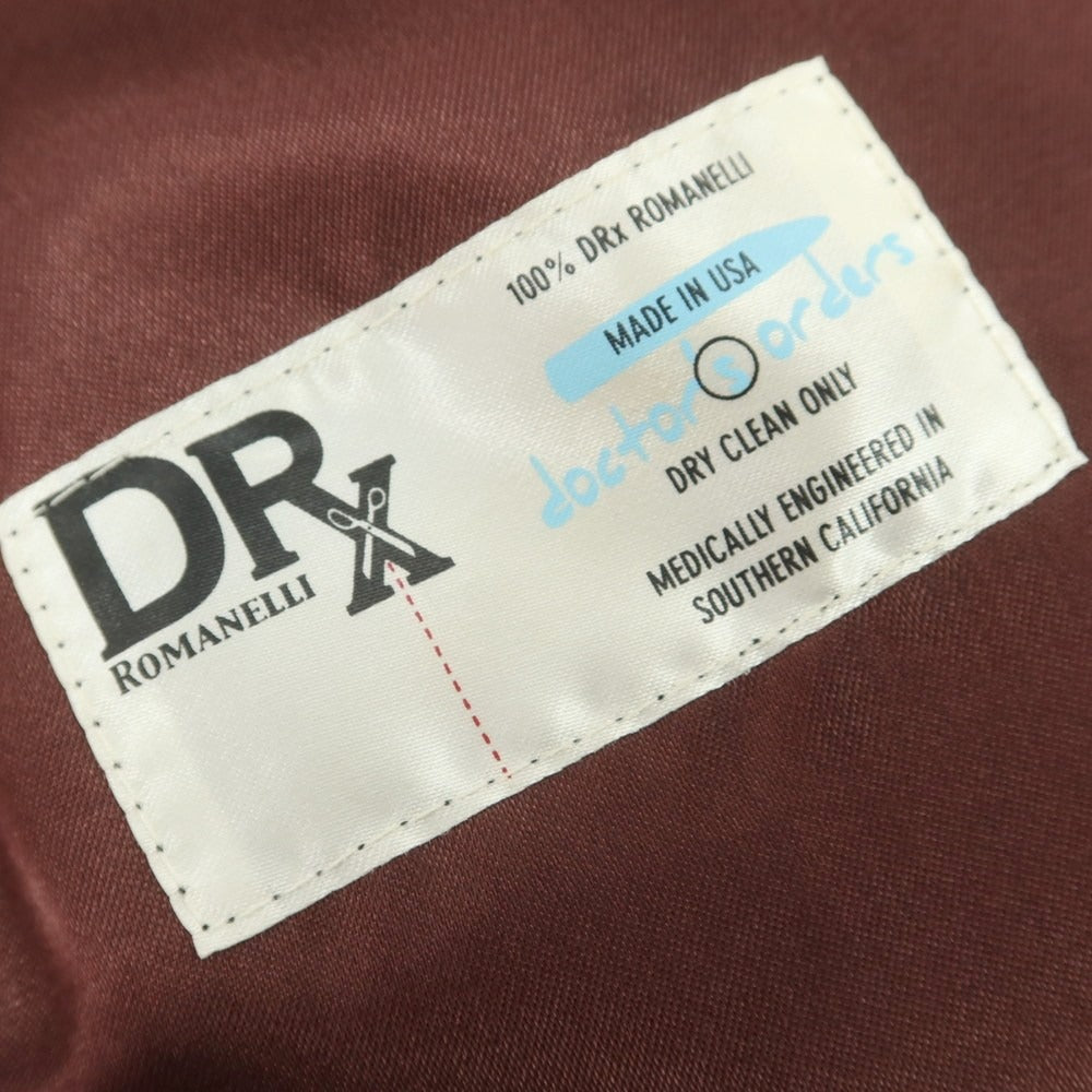 【中古】ドクターロマネリ Dr.Romanelli ウールコットン 切替 レザーブルゾン グレーxブラウン【 M 】【 状態ランクB 】【 メンズ 】