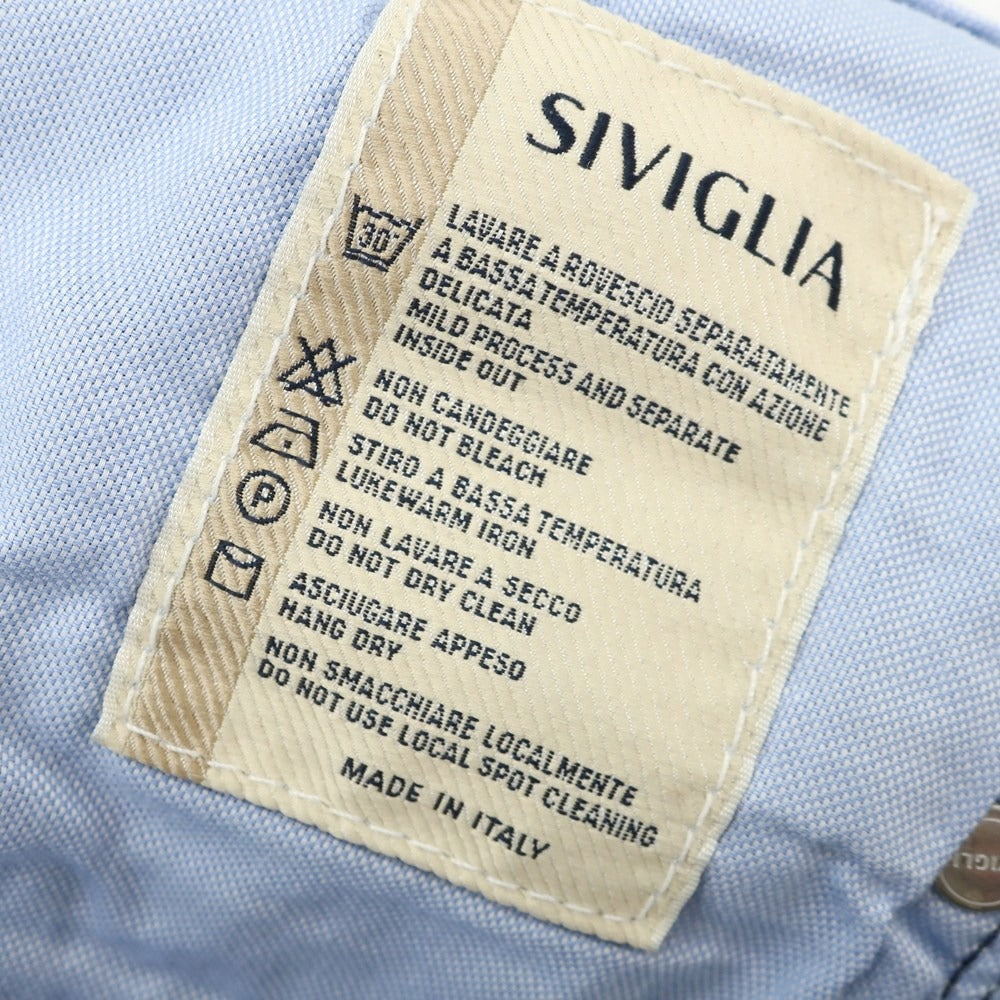 【中古】シビリア SIVIGLIA ダメージ加工 ストレッチ コットン ジーンズ デニムパンツ ネイビー【 30 】【 状態ランクB 】【 メンズ 】