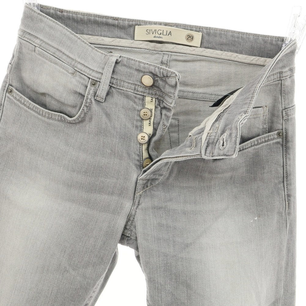 【中古】シビリア SIVIGLIA ストレッチ コットン ジーンズ デニムパンツ グレー【 29 】【 状態ランクB 】【 メンズ 】