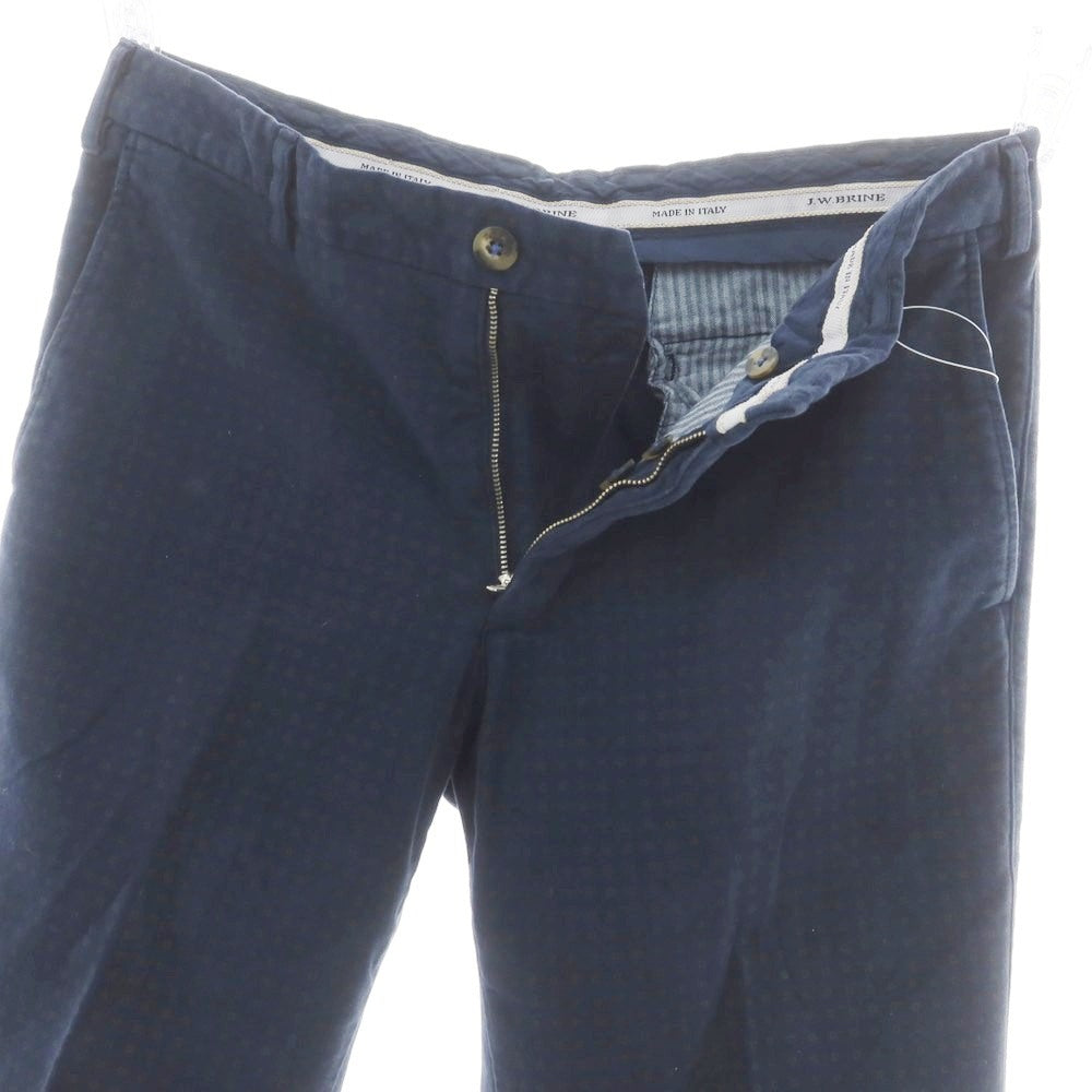 【中古】ジェイダブリューブライン J.W.BRINE ストレッチ コットン カジュアルスラックスパンツ ネイビーxオリーブ【 50 】【 状態ランクC 】【 メンズ 】