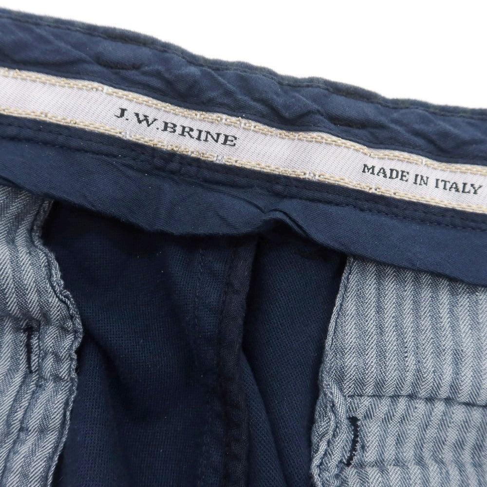 【中古】ジェイダブリューブライン J.W.BRINE ストレッチ コットン カジュアルスラックスパンツ ネイビーxオリーブ【 50 】【 状態ランクC 】【 メンズ 】