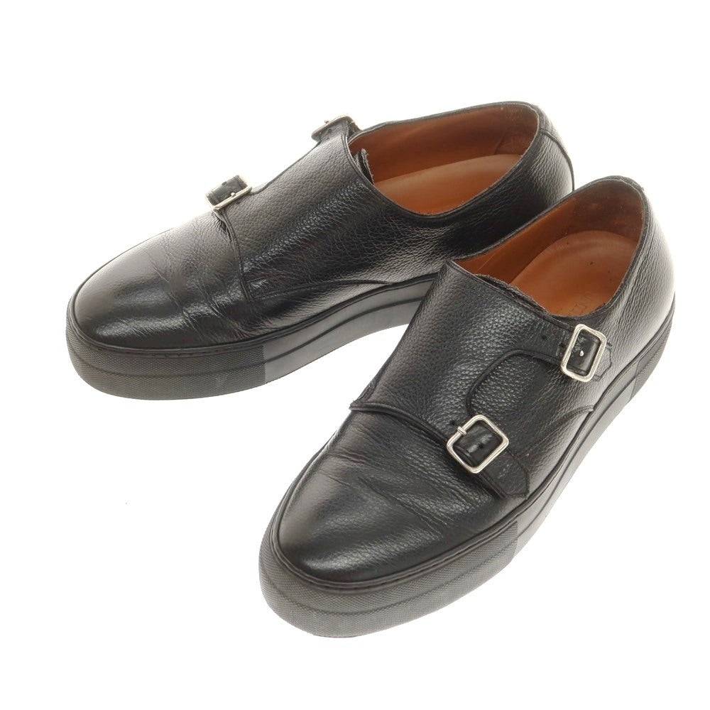 【中古】ユナイテッドアローズ UNITED ARROWS レザー ダブルモンク スニーカー ブラック【 40 】【 状態ランクB 】【 メンズ 】