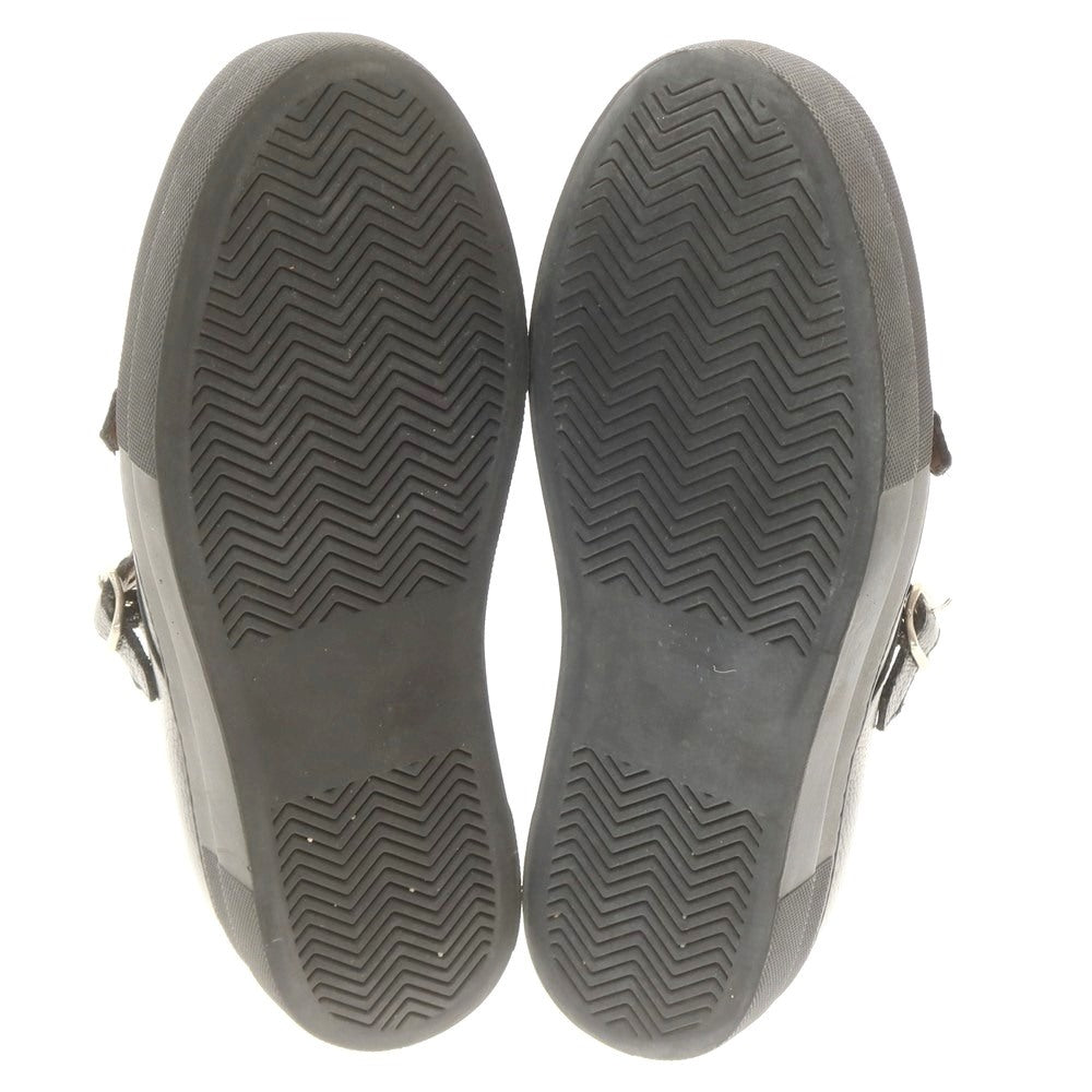 【中古】ユナイテッドアローズ UNITED ARROWS レザー ダブルモンク スニーカー ブラック【 40 】【 状態ランクB 】【 メンズ 】