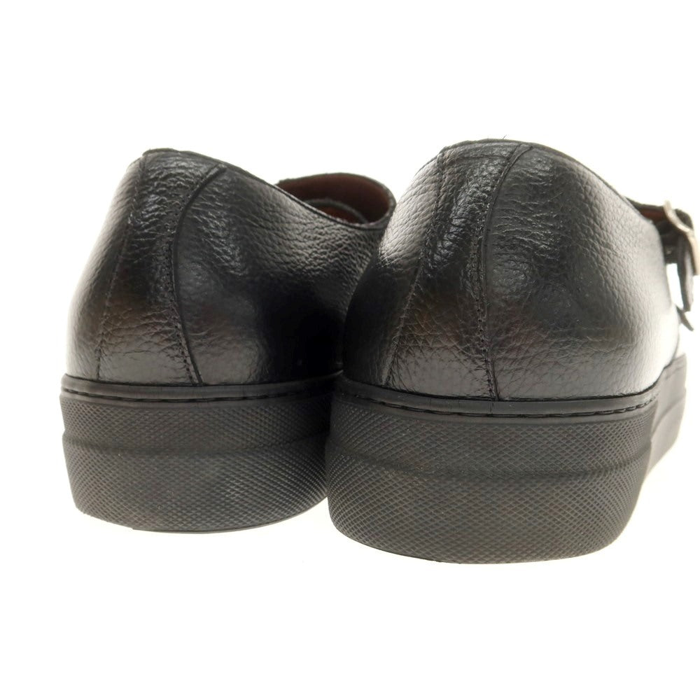 【中古】ユナイテッドアローズ UNITED ARROWS レザー ダブルモンク スニーカー ブラック【 40 】【 状態ランクB 】【 メンズ 】