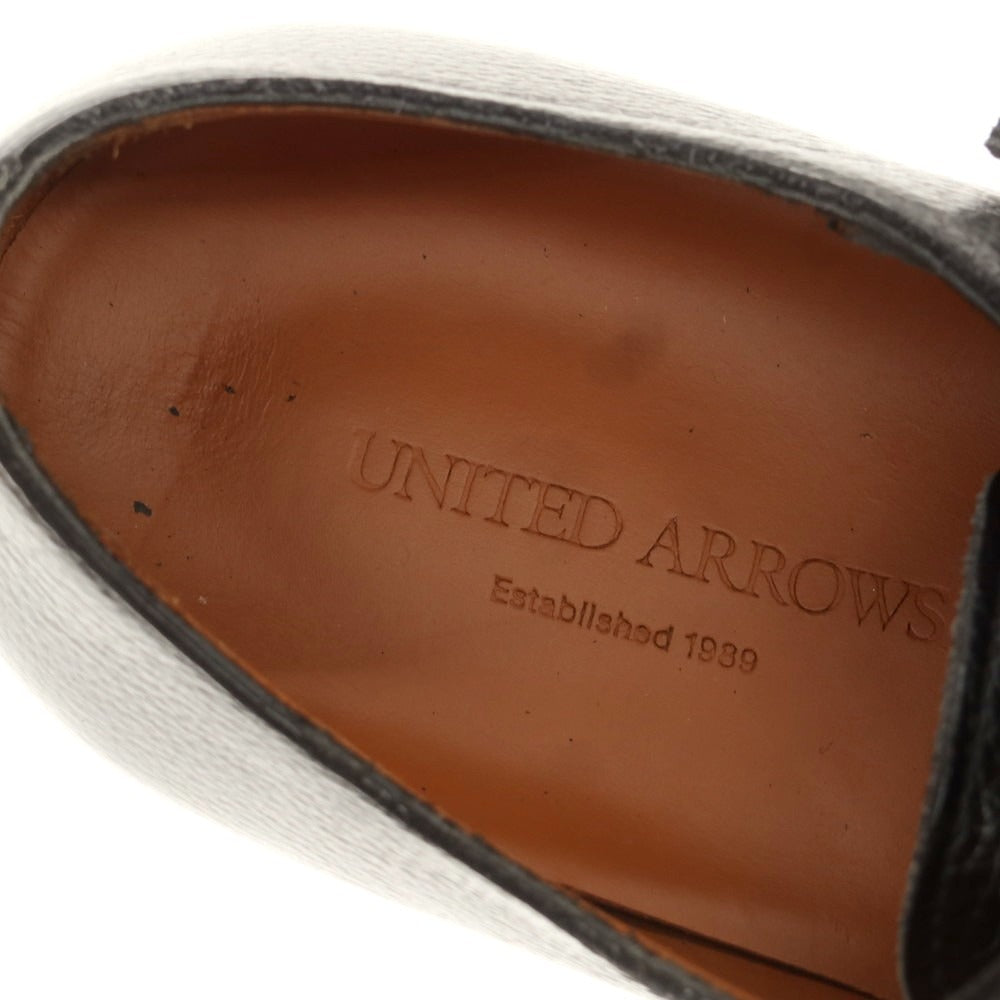 【中古】ユナイテッドアローズ UNITED ARROWS レザー ダブルモンク スニーカー ブラック【 40 】【 状態ランクB 】【 メンズ 】