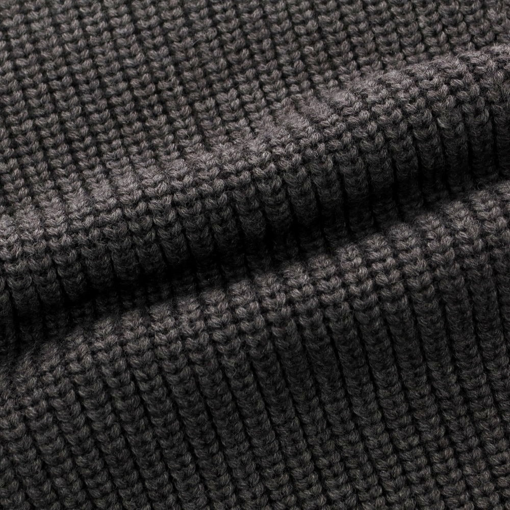 【中古】バトナー BATONER ローゲージ ウール クルーネック プルオーバーニット ダークグレー【 2 】【 状態ランクA 】【 メンズ 】