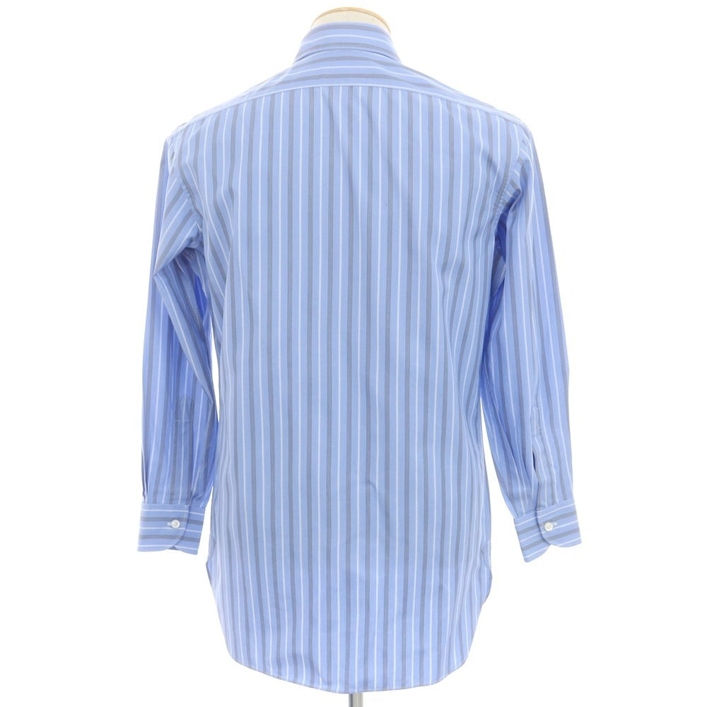 【中古】シャルベ CHARVET コットン ストライプ ドレスシャツ ブルーxホワイト【 38 】【 状態ランクB 】【 メンズ 】