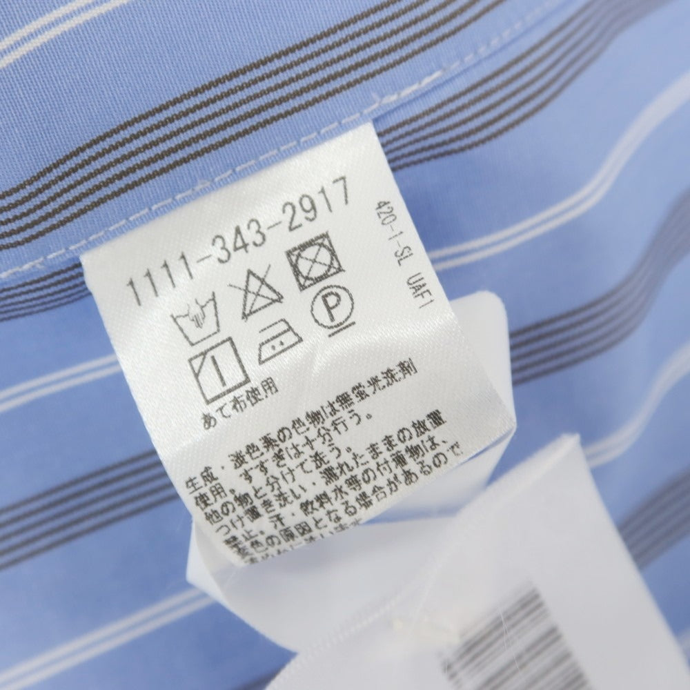 【中古】シャルベ CHARVET コットン ストライプ ドレスシャツ ブルーxホワイト【 38 】【 状態ランクB 】【 メンズ 】