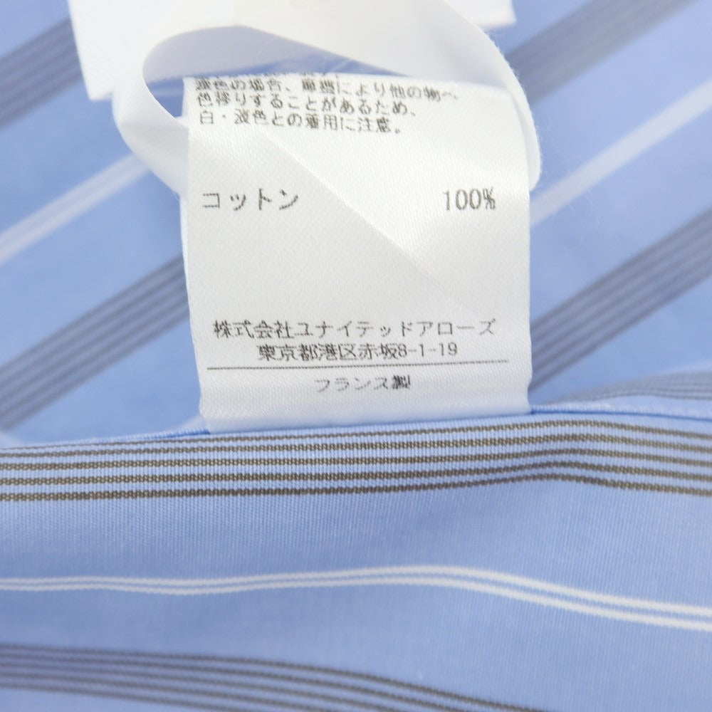 【中古】シャルベ CHARVET コットン ストライプ ドレスシャツ ブルーxホワイト【 38 】【 状態ランクB 】【 メンズ 】