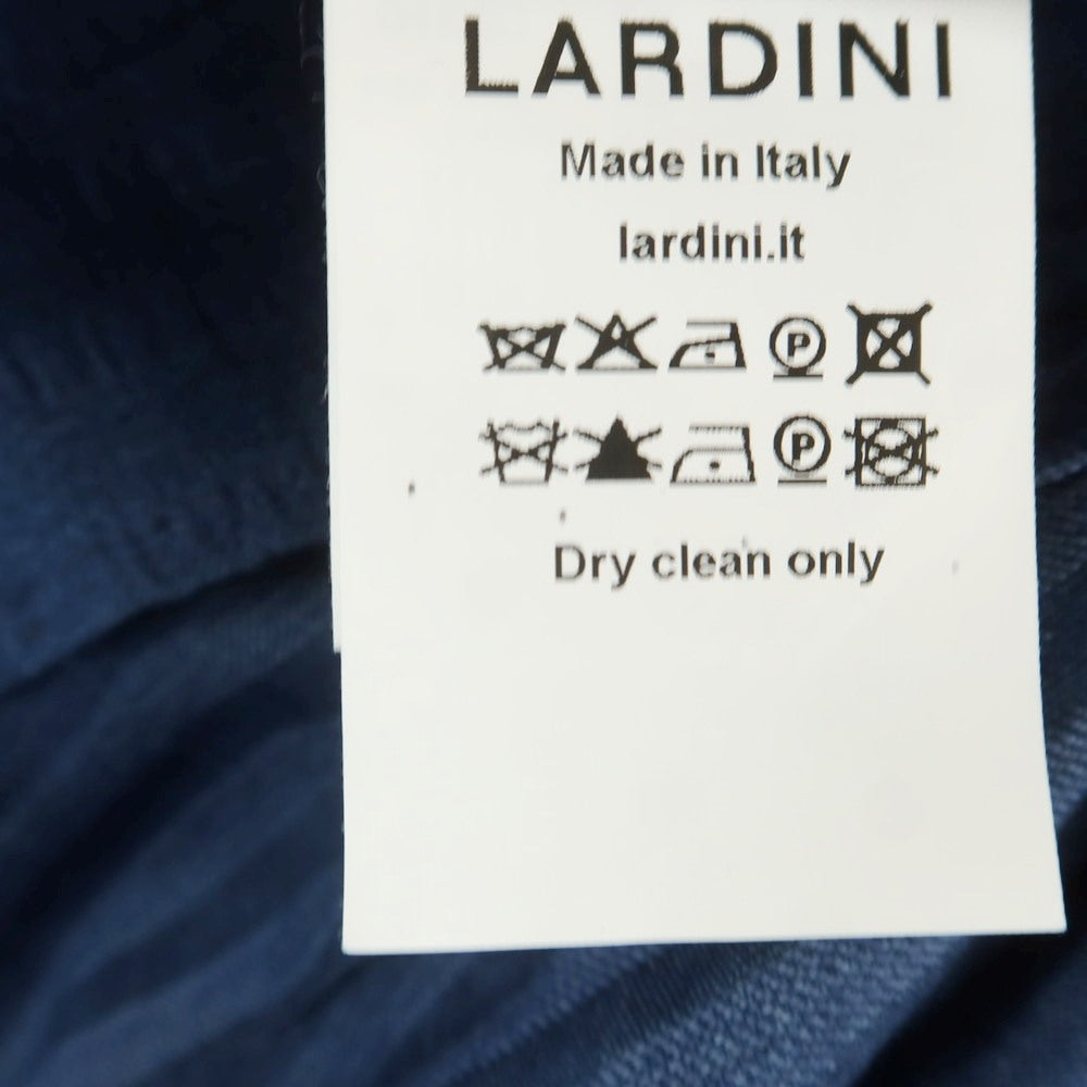 【中古】ラルディーニ LARDINI コットンリネン ダブルジャケット ライトネイビー【 48 】【 状態ランクB 】【 メンズ 】