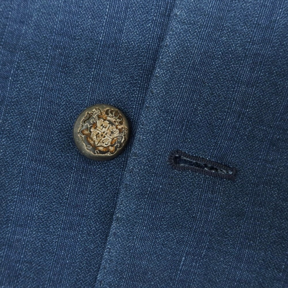 【中古】ラルディーニ LARDINI コットンリネン ダブルジャケット ライトネイビー【 48 】【 状態ランクB 】【 メンズ 】